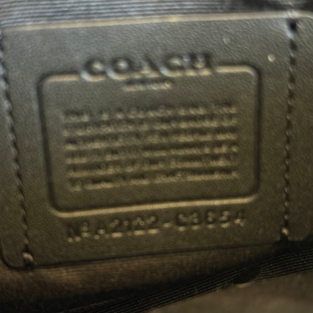 Coach Court Colorblock Crossbody Bag Green White Leather Nylon Signature - Picture 14 of 14